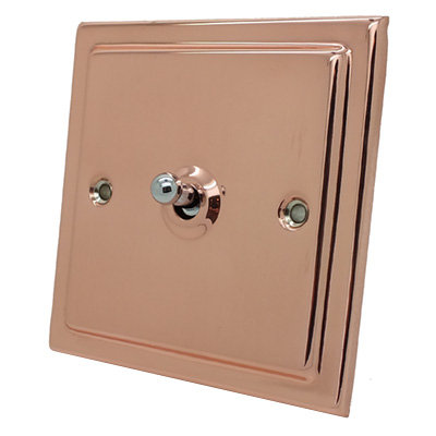 Art Deco Classic Polished Copper Intermediate Toggle Switch