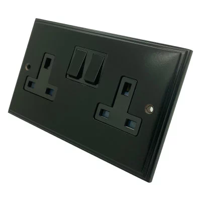 Art Deco Supreme Black Sockets & Switches