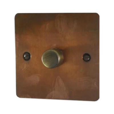 Burnished Flat Burnished Copper Push Light Switch