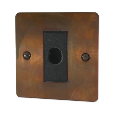 Burnished Flat Burnished Copper Flex Outlet Plate