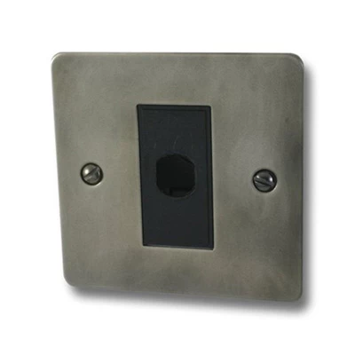 Burnished Flat Burnished Pewter Flex Outlet Plate