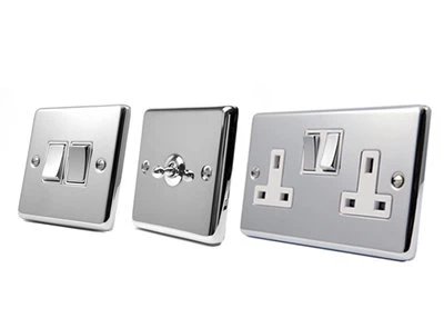 Classical Polished Chrome TV, FM and SKY Socket