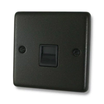 Classical Black Graphite Telephone Extension Socket