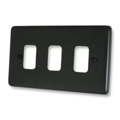 Classical Grid Black Graphite Sockets & Switches