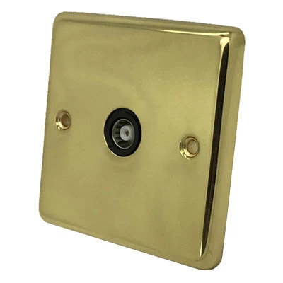 Classical Polished Brass TV Socket