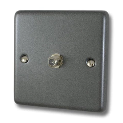 Classical Dark Pewter Satellite Socket (F Connector)