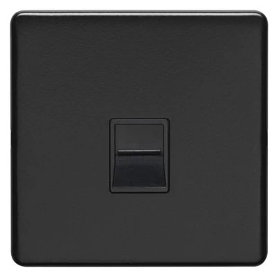 Contemporary Screwless Black Telephone Extension Socket Contemporary Screwless Black Telephone Extension Socket