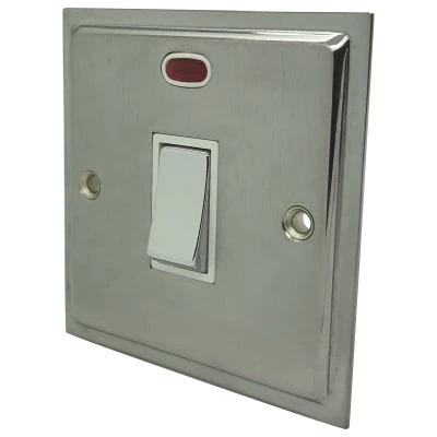 Duo Satin Chrome / Polished Chrome Edge 20 Amp Switch Duo Satin Chrome / Polished Chrome Edge 20 Amp Switch