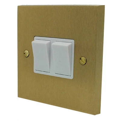 Edwardian Classic Satin Brass Intermediate Switch and Light Switch Combination