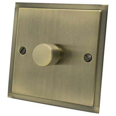 Elegance Elite Antique Brass Push Light Switch