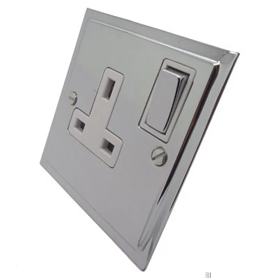 Elegance Elite Polished Chrome LED Dimmer and Push Light Switch Combination