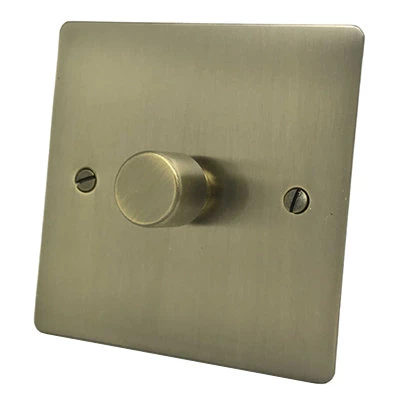 Elite Flat Antique Brass Push Light Switch