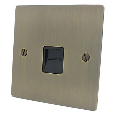 Elite Flat Antique Brass Telephone Extension Socket