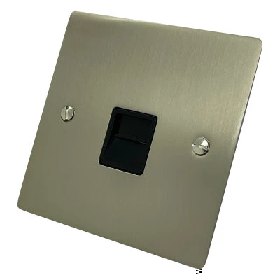 Elite Flat Satin Nickel Telephone Extension Socket