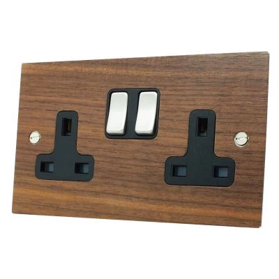 Flat Wood Walnut / Satin Stainless PIR Switch