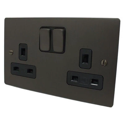 Flatplate Supreme Old Bronze Sockets & Switches