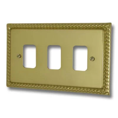 Georgian Grid Polished Brass Sockets & Switches