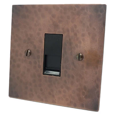 Hand Forged Hammered Copper Telephone Extension Socket