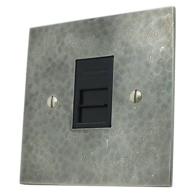 Hand Forged Hammered Pewter RJ45 Network Socket