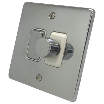 Trim Rounded Polished Chrome Dimmer and Light Switch Combination ...