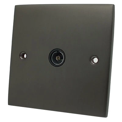 Low Profile Silk Bronze TV Socket