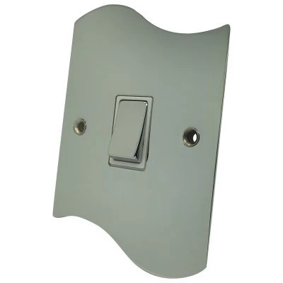 Ocean Wave Polished Chrome Light Switch