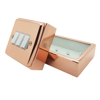 Polished Copper Surface Mount Boxes (Wall Boxes)