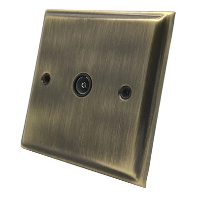 Regent Antique Brass TV Socket