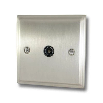 Regent Satin Nickel TV and SKY Socket