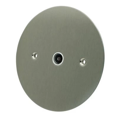 Disc Satin Stainless TV Socket