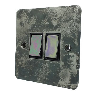 Fuse Dimmers,Cooker Plug Sockets Rustic Pewter Flat Plate FRPW Light Switches