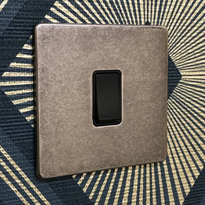 Screwless Aged Old Nickel Intermediate Light Switch Screwless Aged Old Nickel Intermediate Light Switch