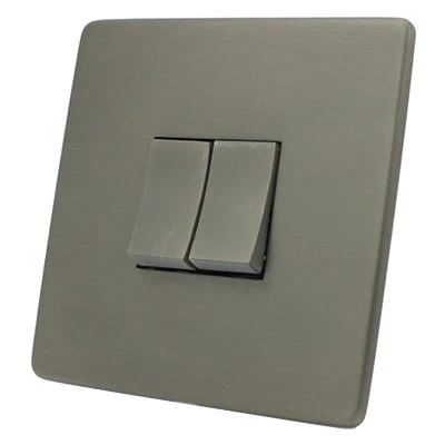 Screwless Supreme Light Bronze Intermediate Switch and Light Switch Combination