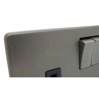 Screwless Supreme Light Bronze Switched Plug Socket