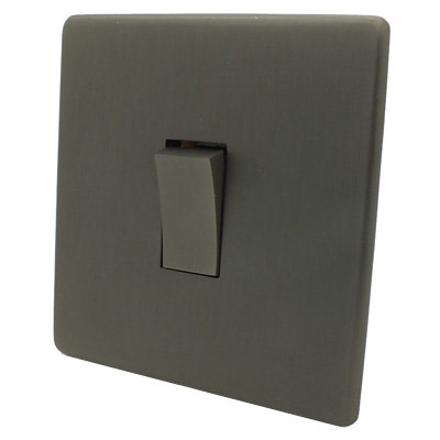 Screwless Supreme Light Bronze LED Dimmer and Push Light Switch Combination