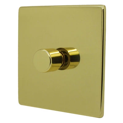 Screwless Supreme Polished Brass LED Dimmer Screwless Supreme Polished Brass LED Dimmer