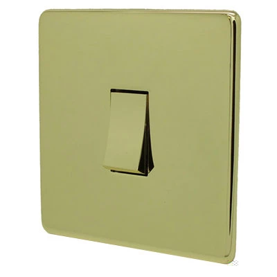 Screwless Supreme Polished Brass Intermediate Light Switch Screwless Supreme Polished Brass Intermediate Light Switch