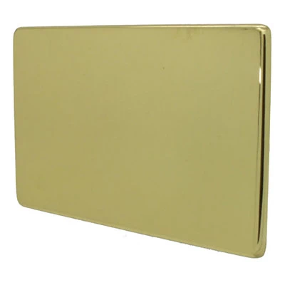 Screwless Supreme Polished Brass Blank Plate Screwless Supreme Polished Brass Blank Plate