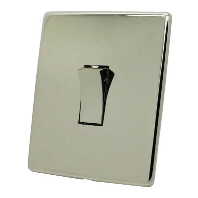 Screwless Supreme Polished Nickel Intermediate Light Switch