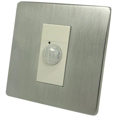 Screwless Supreme Satin Chrome PIR Switch