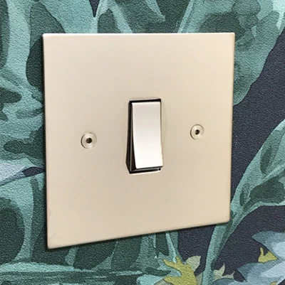 Seamless Square Polished Stainless Steel Intermediate Switch and Light Switch Combination