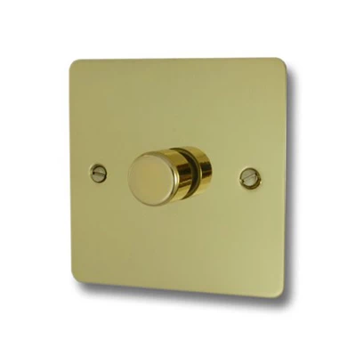 Flat Polished Brass Intelligent Dimmer