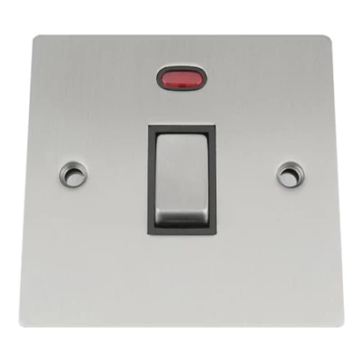Flat Satin Chrome 20 Amp Switch Flat Satin Chrome 20 Amp Switch