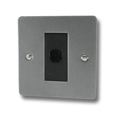 Flat Dark Pewter Flex Outlet Plate