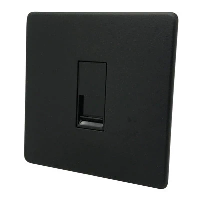 Textured Black Telephone Extension Socket