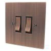 2 Gang 20 Amp 2 Way Switch: Black Insert