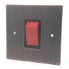 45 Amp Cooker Control Switch Small: Black Insert