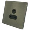 3 Round Pin 5 Amp Socket - Black Trim