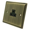 1 Gang 2 Amp Round Pin Socket