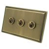 3 Gang 20 Amp 2 Way Toggle Light Switches